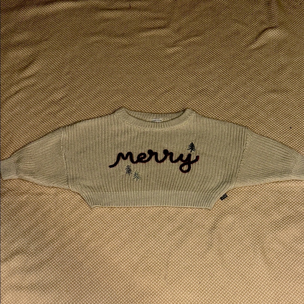 Kids 'Merry' Sweater - Cream